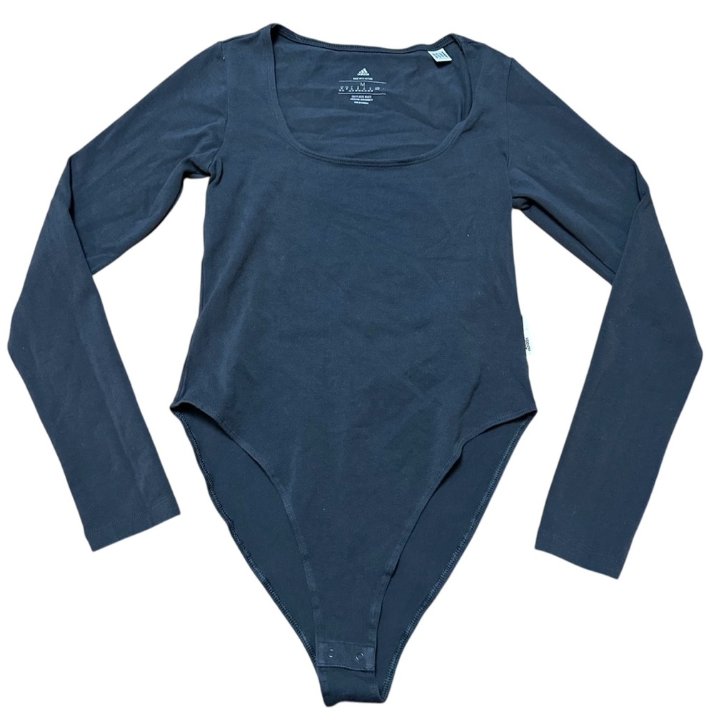 Adidas Long Sleeve Charcoal Gray Bodysuit Women’s Size Medium